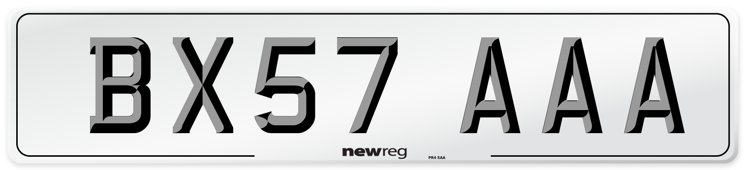 BX57 AAA Number Plate from New Reg